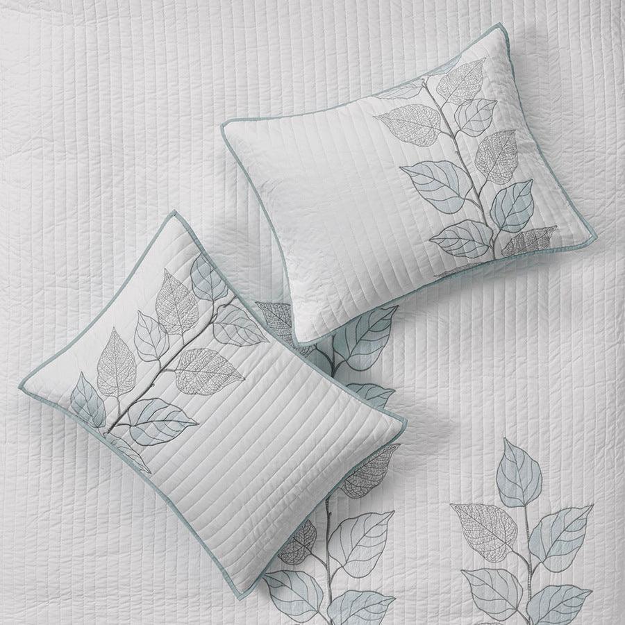 Caelie King/California King 6 Piece Reversible Coverlet Set Blue Olliix.com