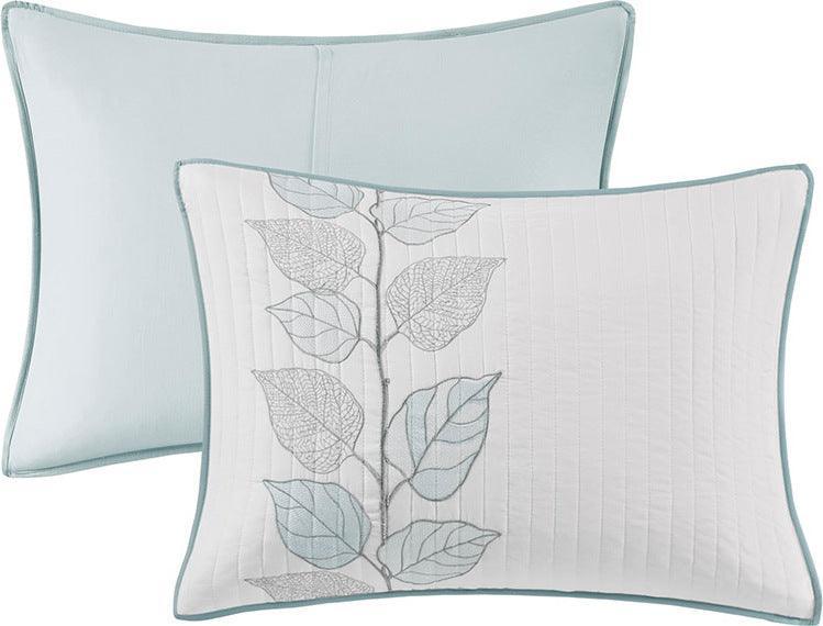 Caelie King/California King 6 Piece Reversible Coverlet Set Blue Olliix.com