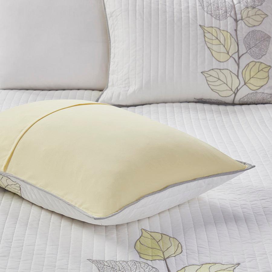 Caelie King/California King 6 Piece Reversible Coverlet Set Yellow Olliix.com