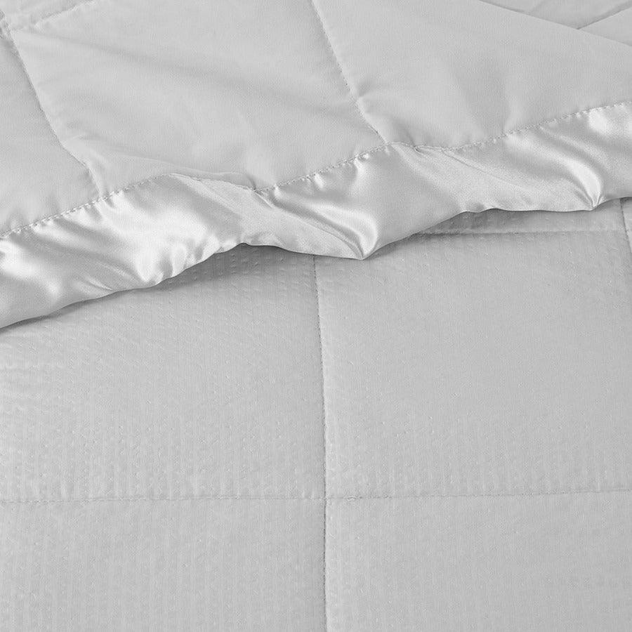 Cambria Casual Premium Oversize Down Alt Blanket with 3M Scotchgard Full/Queen Gray Olliix.com