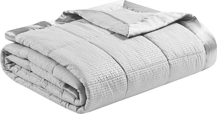 Cambria Casual Premium Oversize Down Alt Blanket with 3M Scotchgard Full/Queen Gray Olliix.com