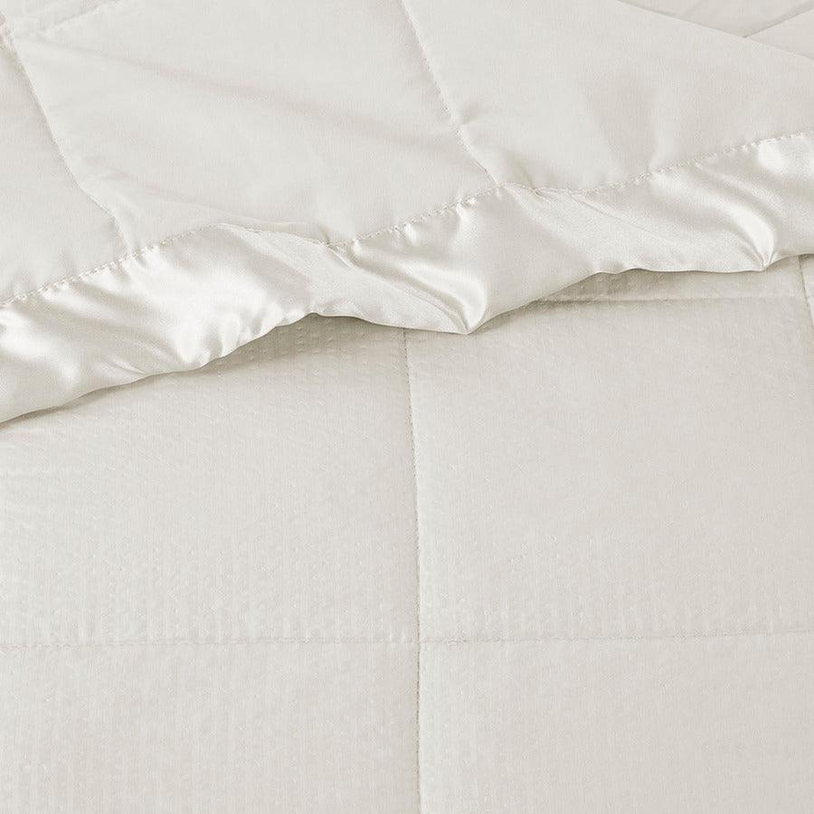 Cambria Casual Premium Oversize Down Alt Blanket with 3M Scotchgard Full/Queen Ivory Olliix.com