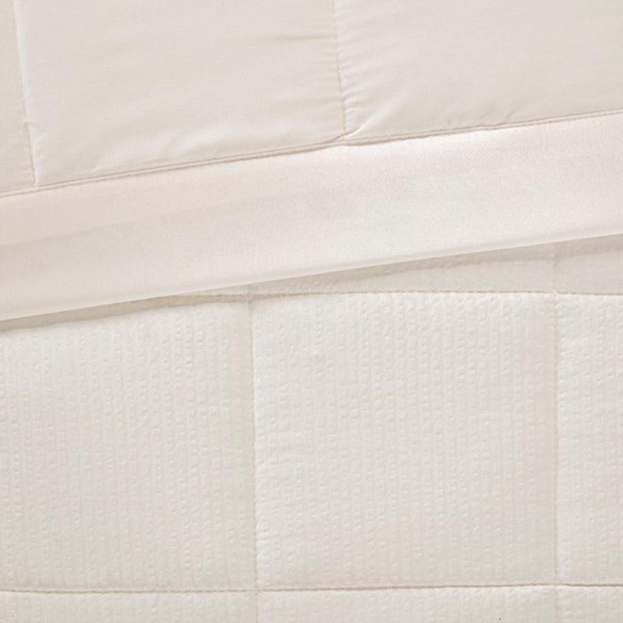 Cambria Casual Premium Oversize Down Alt Blanket with 3M Scotchgard Full/Queen Ivory Olliix.com