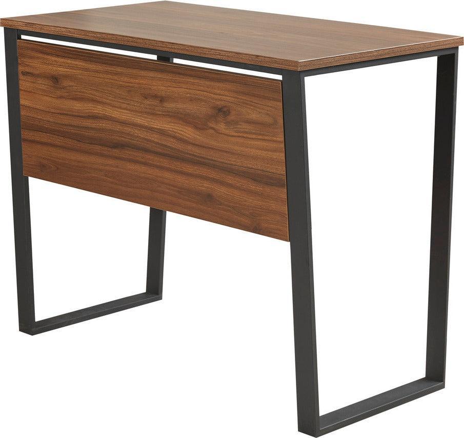 Carlyle 38" Computer Desk With Metal Legs Dark Coffee Olliix.com