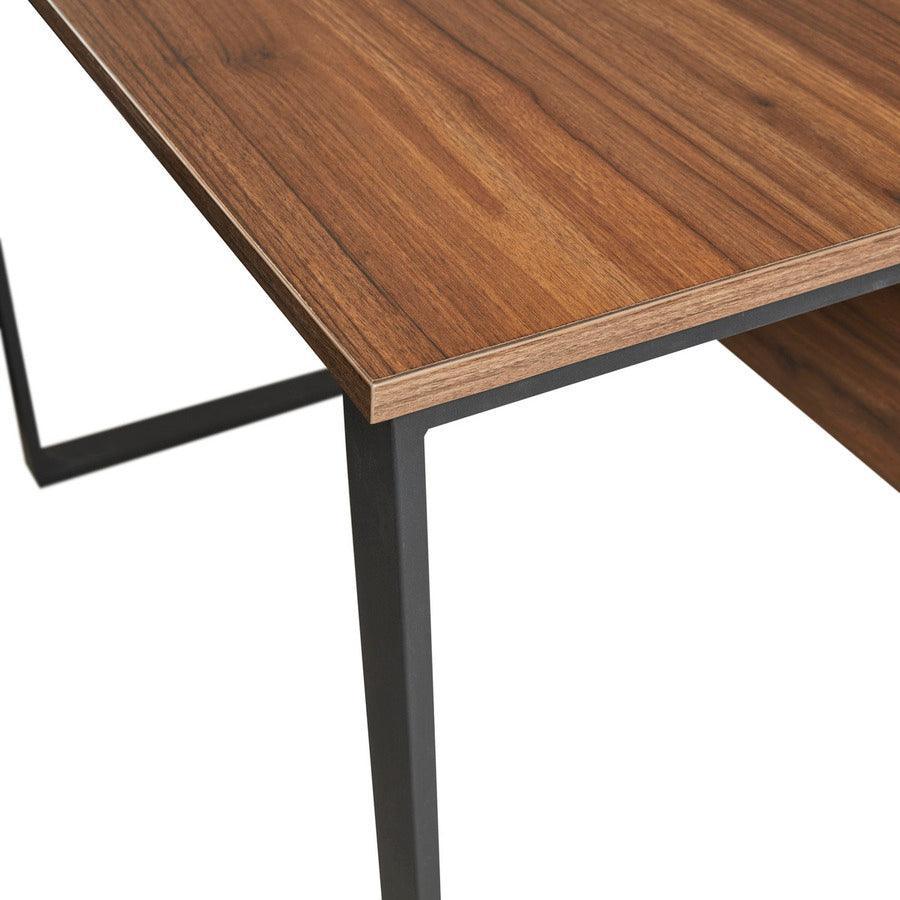 Carlyle 38" Computer Desk With Metal Legs Dark Coffee Olliix.com