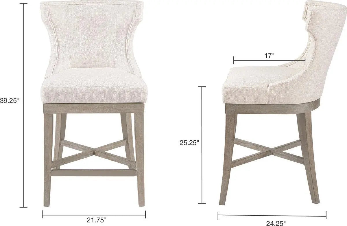 Carson Counter Stool With Swivel Seat Cream Olliix.com