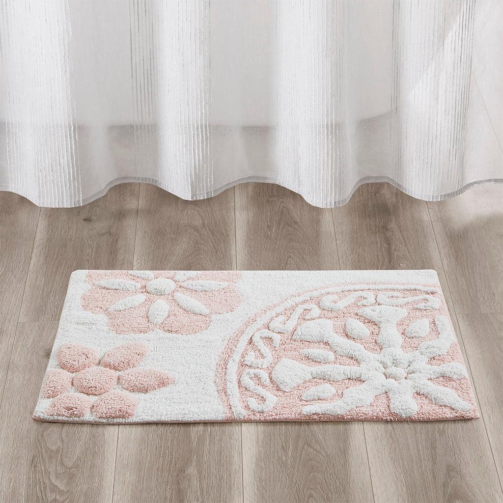 Casablanca 20"x30" Rectangular Bath Rug Pink Olliix.com