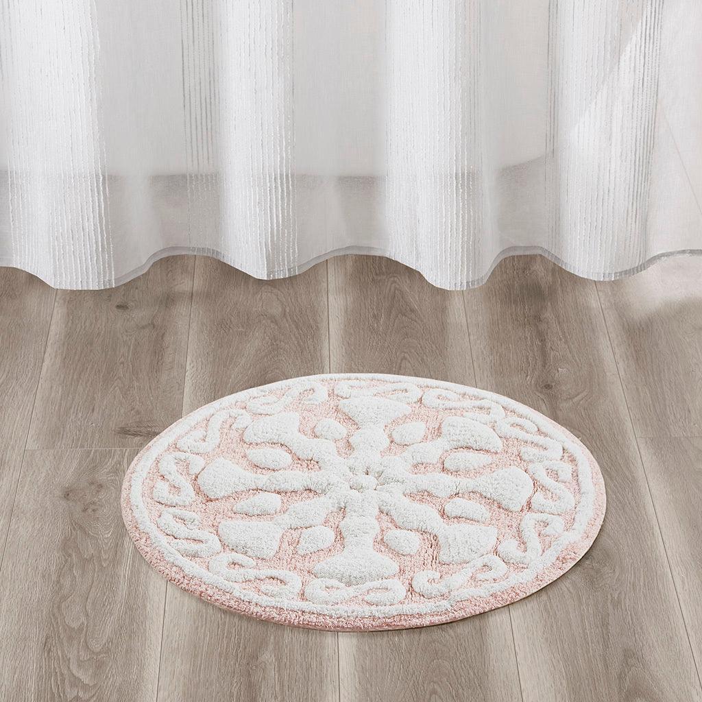 Casablanca 20"x30" Rectangular Bath Rug Pink Olliix.com