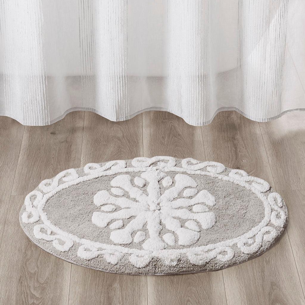 Casablanca 20"x30" Rectangular Bath Rug Taupe Olliix.com