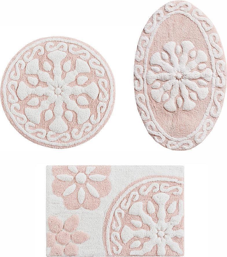 Casablanca 25" Round Bath Rug Pink Olliix.com