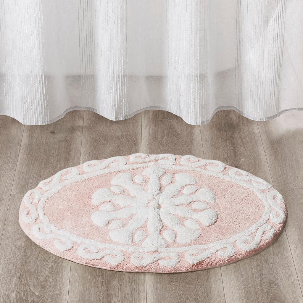 Casablanca 25" Round Bath Rug Pink Olliix.com