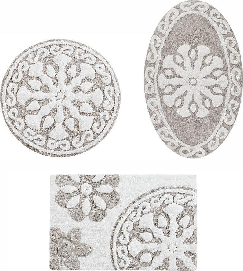 Casablanca 25" Round Bath Rug Taupe Olliix.com