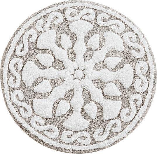 Casablanca 25" Round Bath Rug Taupe Olliix.com