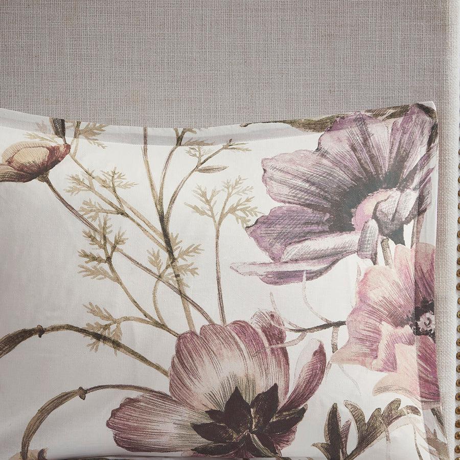 Cassandra Shabby Chic 3 Pc Cotton Printed Duvet Cover Set Full/Queen Blush Olliix.com