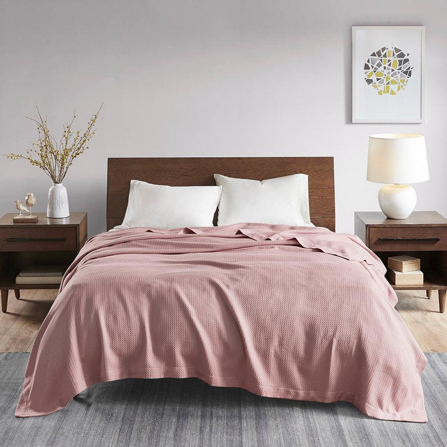 Casual Certified Egyptian Cotton Blanket Full/Queen Rose Olliix.com