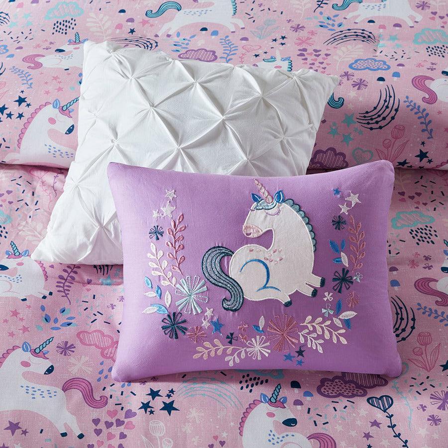 Casual Twin Lola Unicorn Cotton Comforter Set Pink Olliix.com