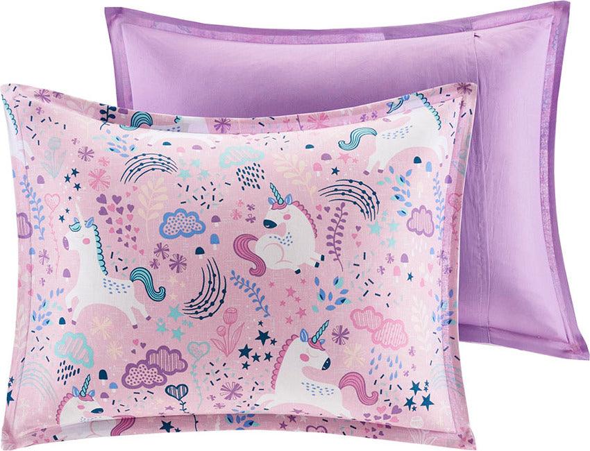 Casual Twin Lola Unicorn Cotton Comforter Set Pink Olliix.com