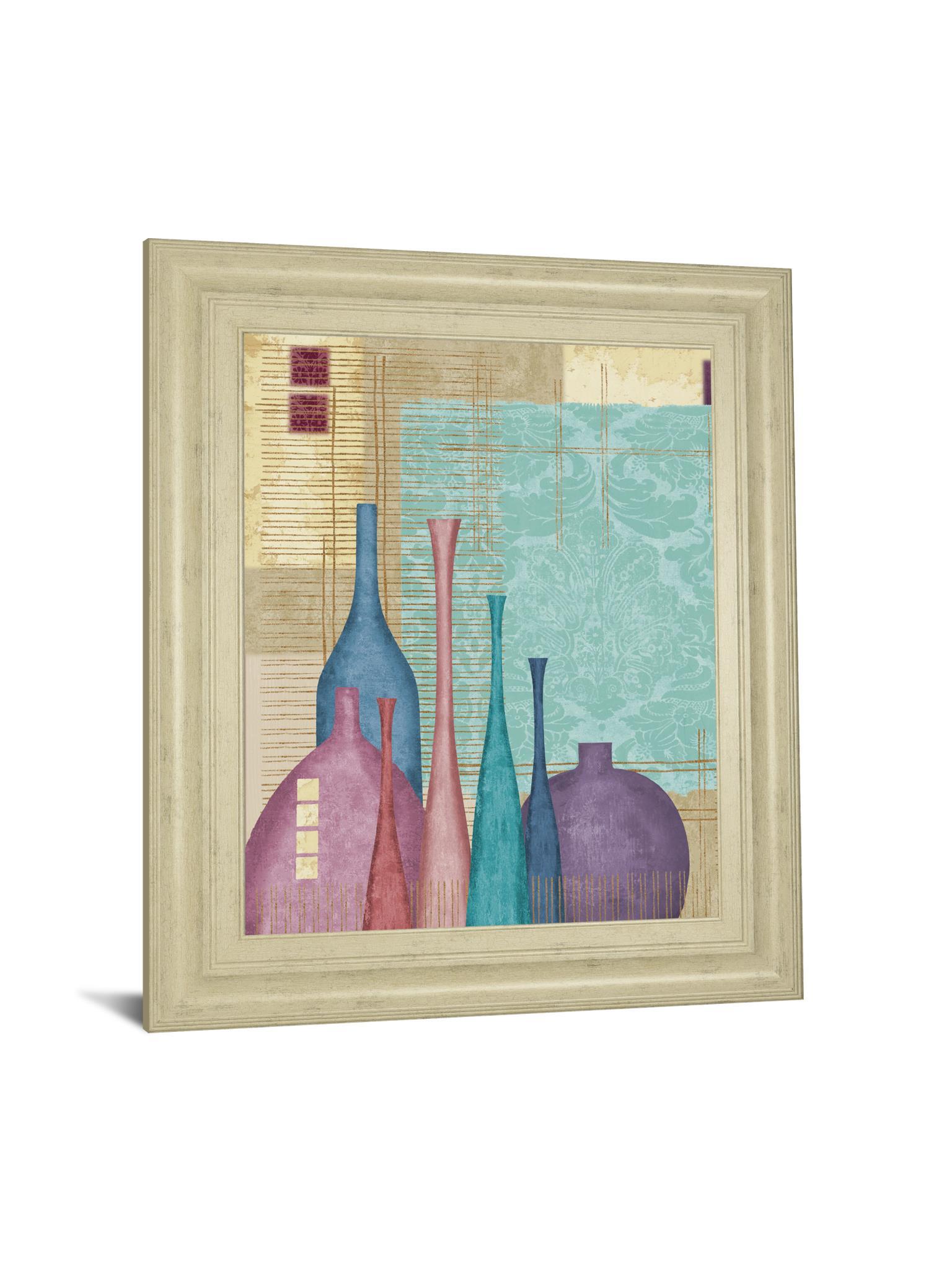 Raku I By Linda Wood - Framed Print Wall Art - Purple Classy Art