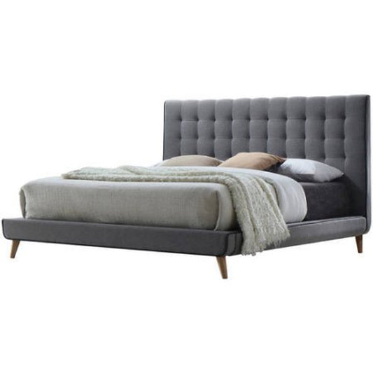 Acme Valda King Upholstered Bed in Gray 24517EK ACME East