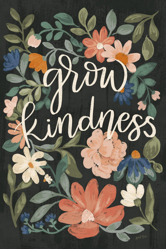 Grow Kindness By Angel Nicole - Dark Green Classy Art