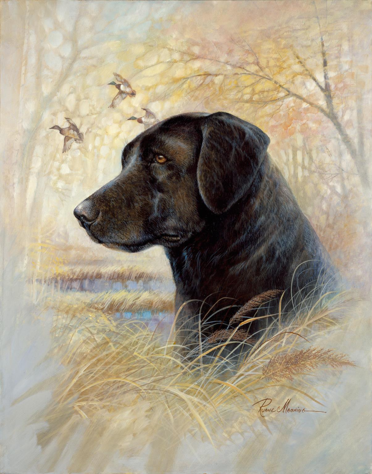 Small - Devoted Friend By Ruane Manning - Black Classy Art