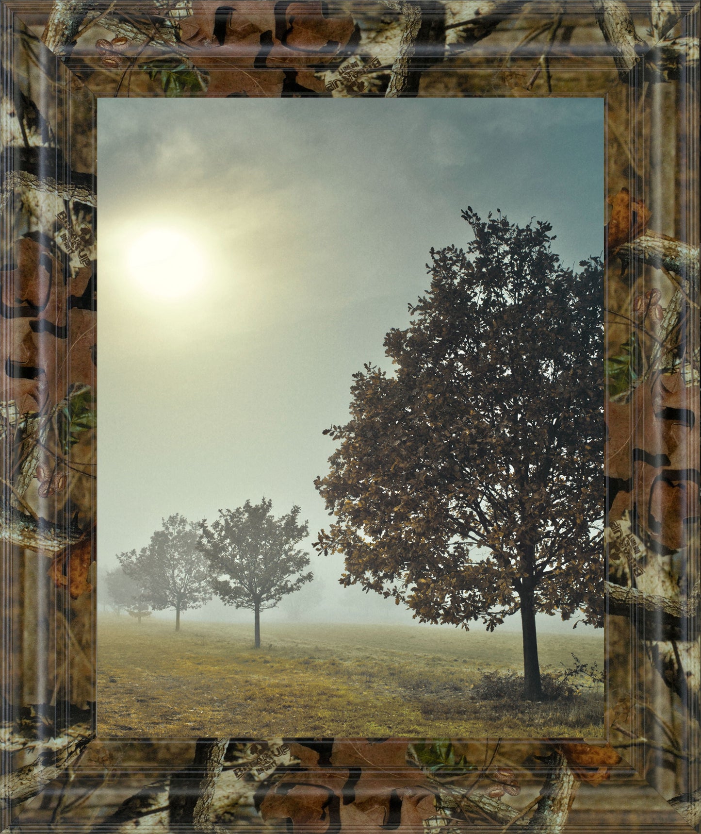 It's A New Day By Frank, A - Framed Print Wall Art - Dark Green Classy Art