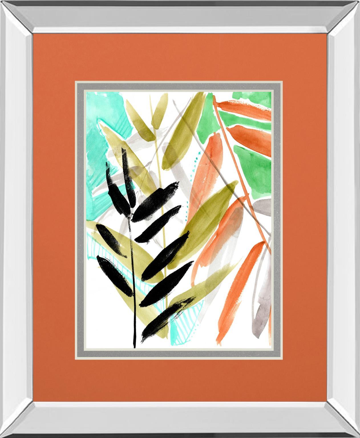 Vivid Fronds II By Jennifer Goldberger - Orange Classy Art