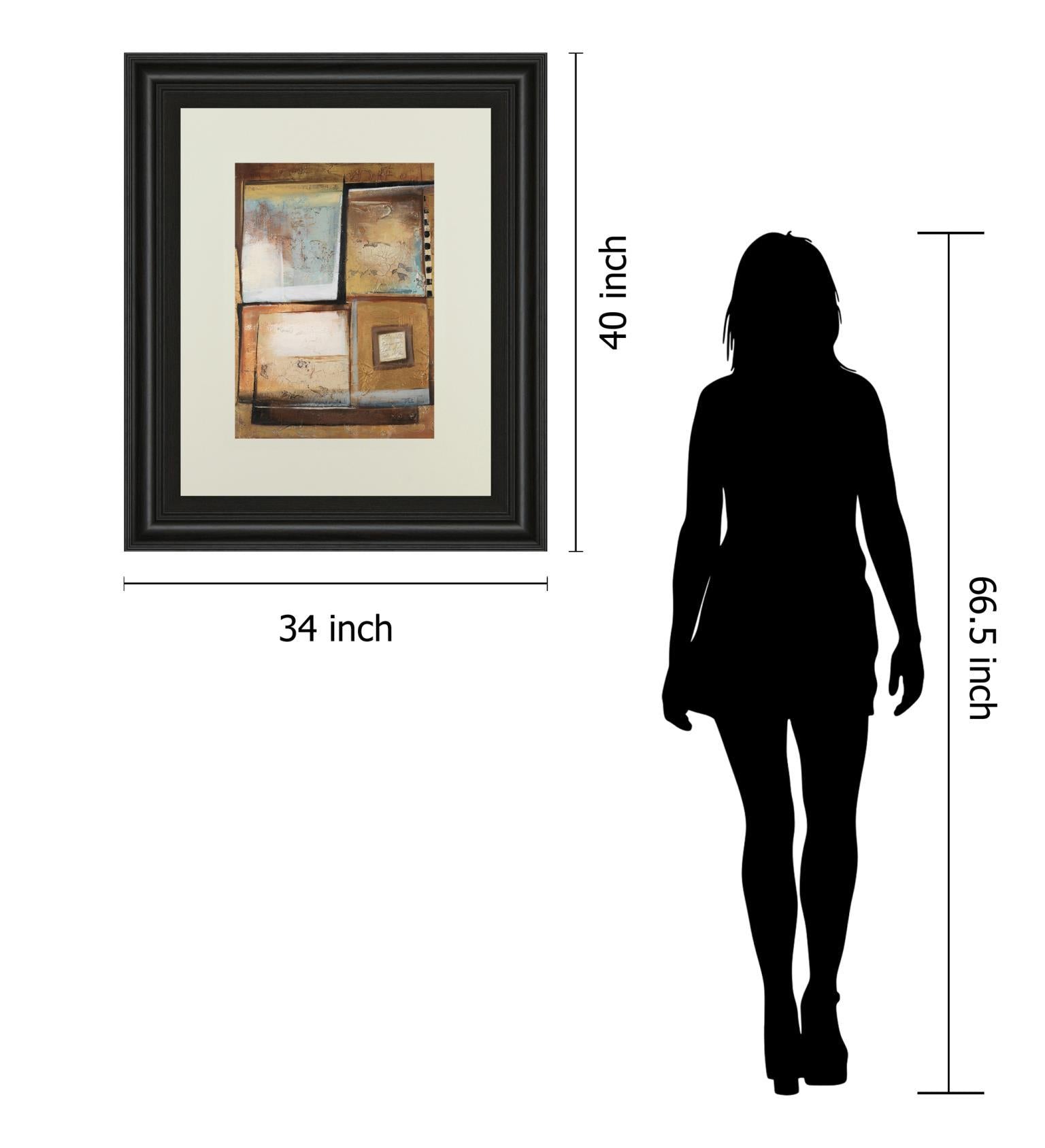 Abstract Il By Patricia Pinto - Framed Print Wall Art - Dark Brown Classy Art