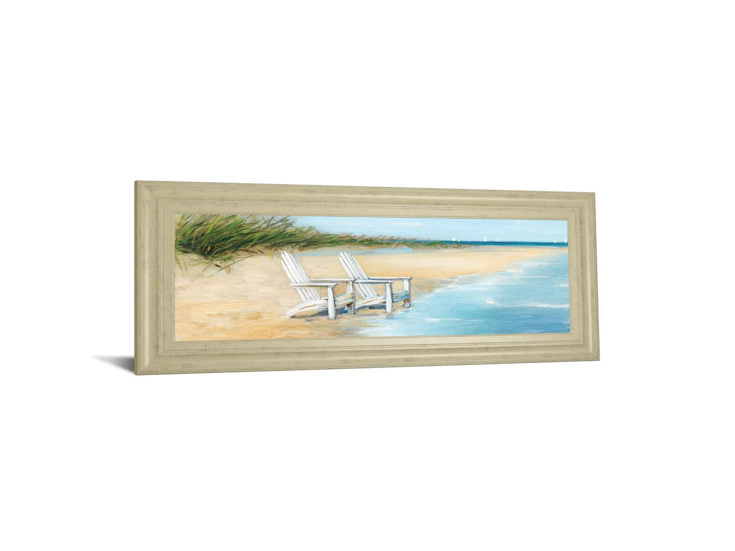 Water View Il By Sally Swatland - Framed Print Wall Art - Blue Classy Art