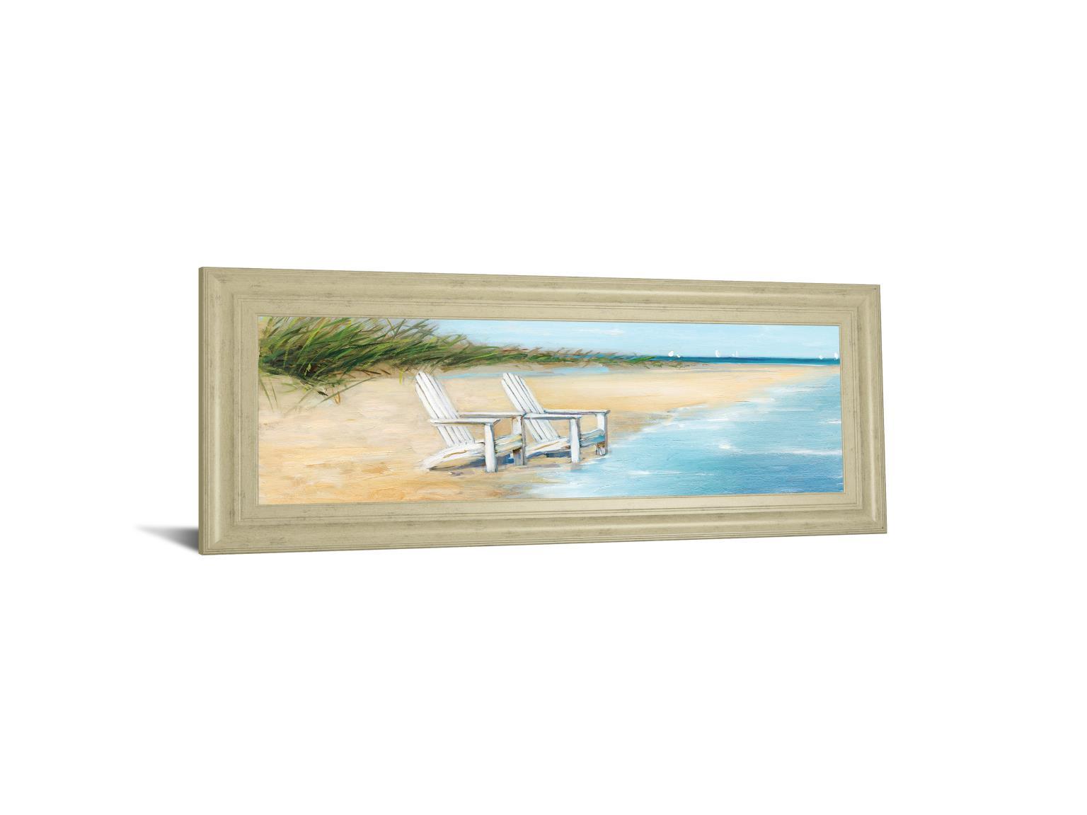 Water View Il By Sally Swatland - Framed Print Wall Art - Blue Classy Art