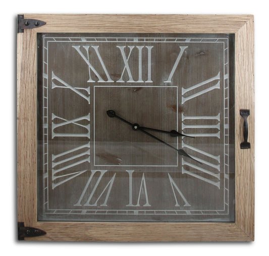 Wood Wall Clock - Light Brown Classy Art