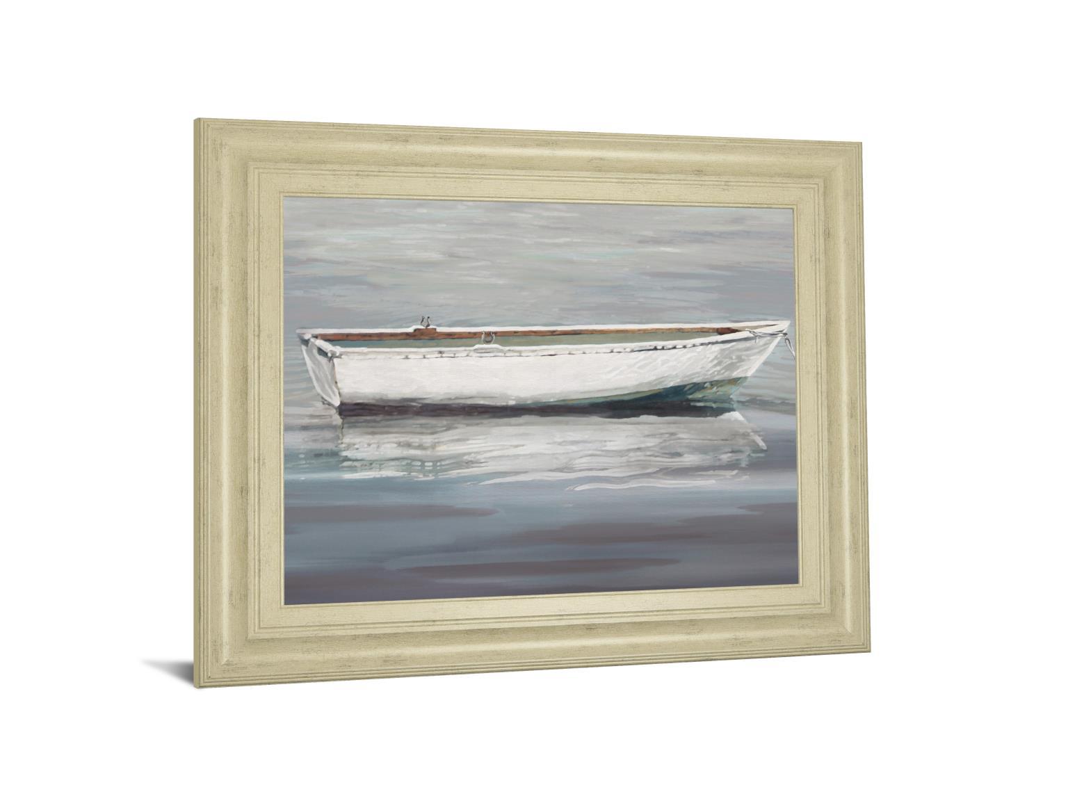 Gentle Anchorage By Mark Chandon - Framed Print Wall Art - Pearl Silver Classy Art