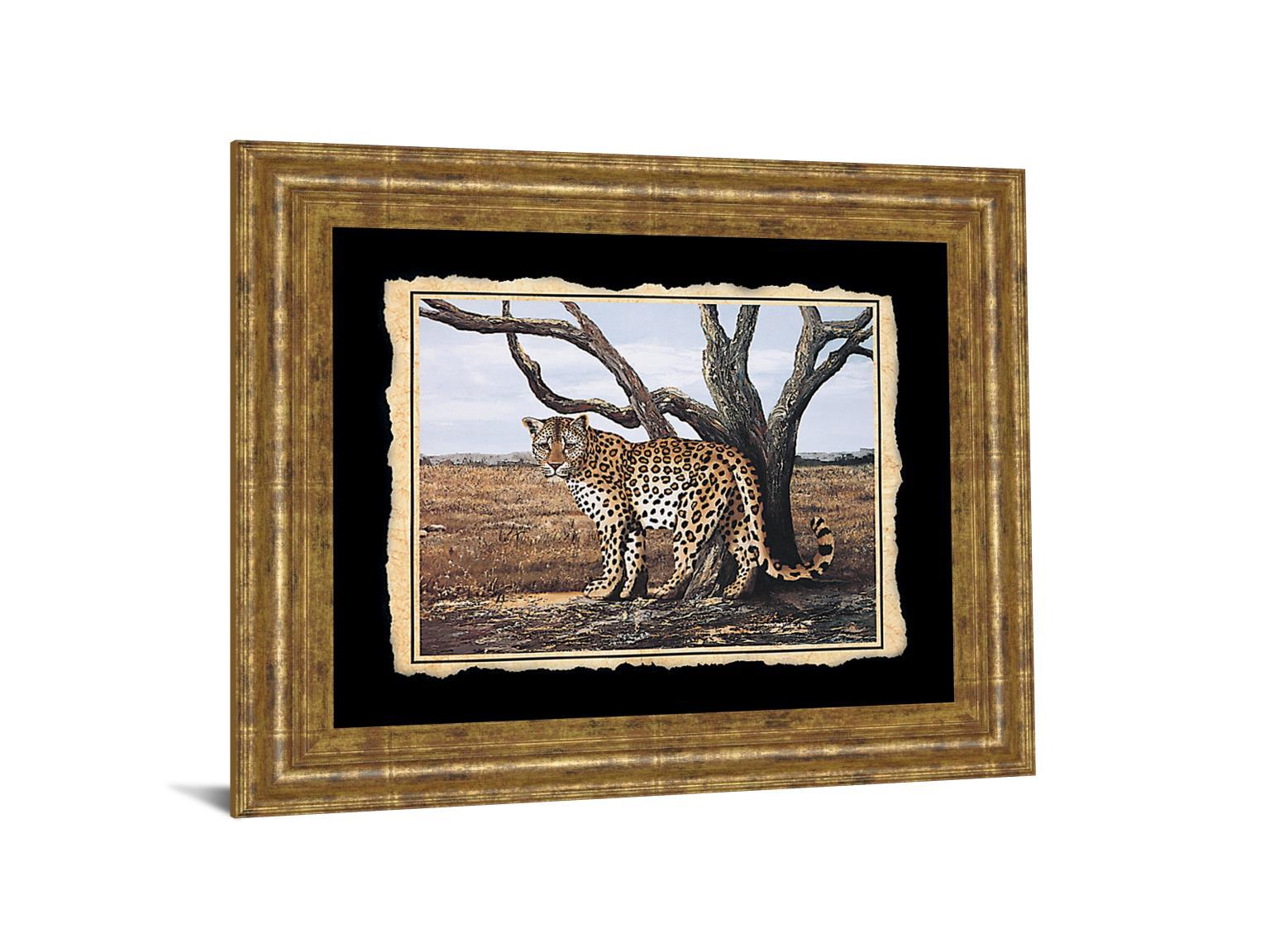 Cheetah - Framed Print Wall Art - Beige Classy Art