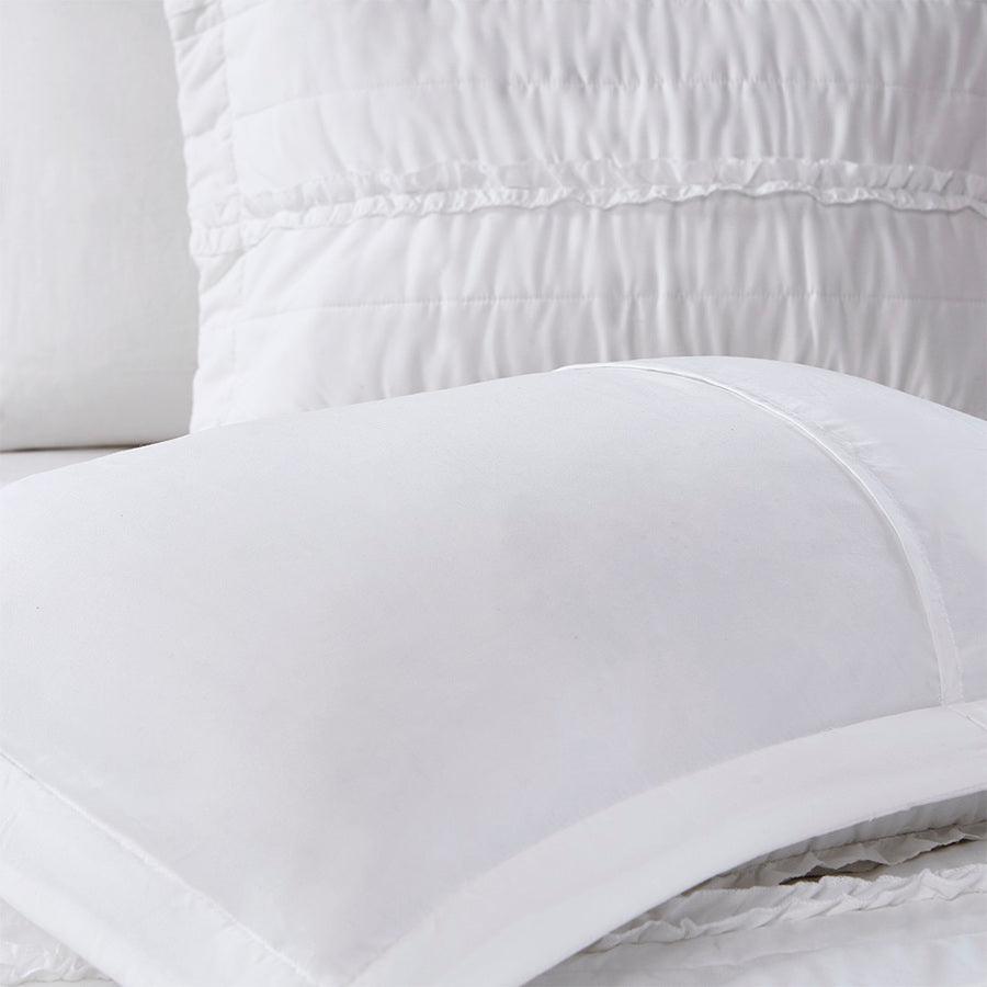 Celeste King/California King 4 Piece Reversible Coverlet Set White Olliix.com