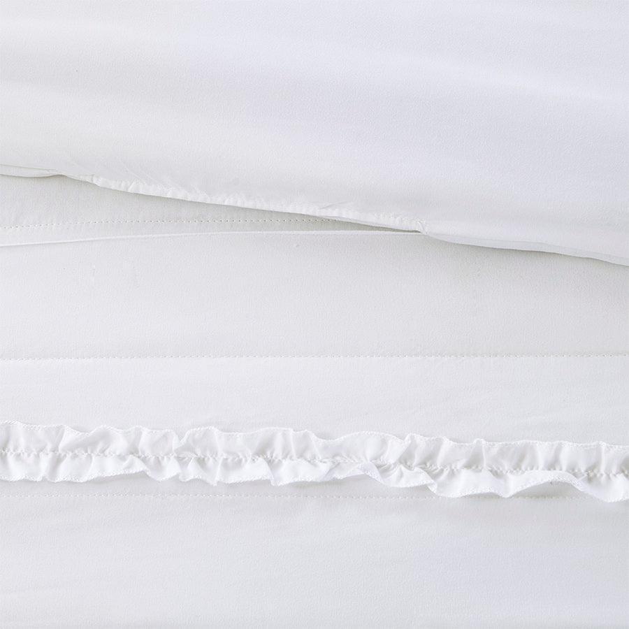 Celeste Shabby Chic 4 Pc 2-in-1 Duvet Set Full/Queen White Olliix.com