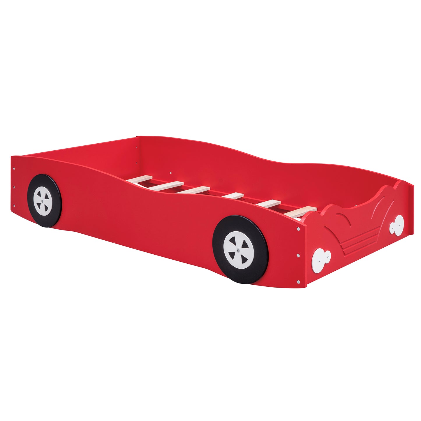 Twin Size Car-Shaped Platform Bed, Red House to Home Furnishings LLC