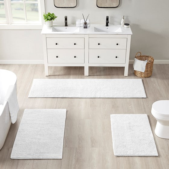 Feather Touch Reversible Bath Rug White Olliix.com