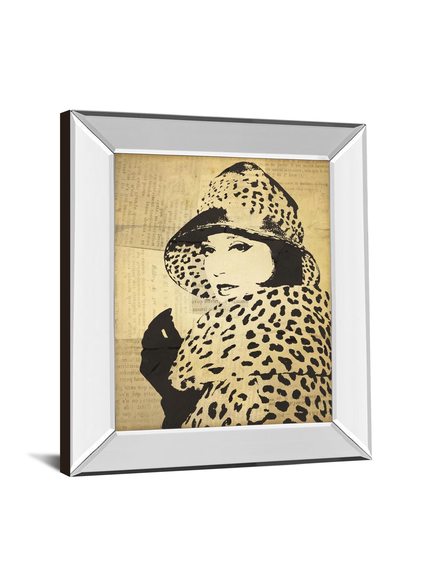 Fashion News Il By Wild Apple Graphics - Mirror Framed Print Wall Art - Gold Classy Art