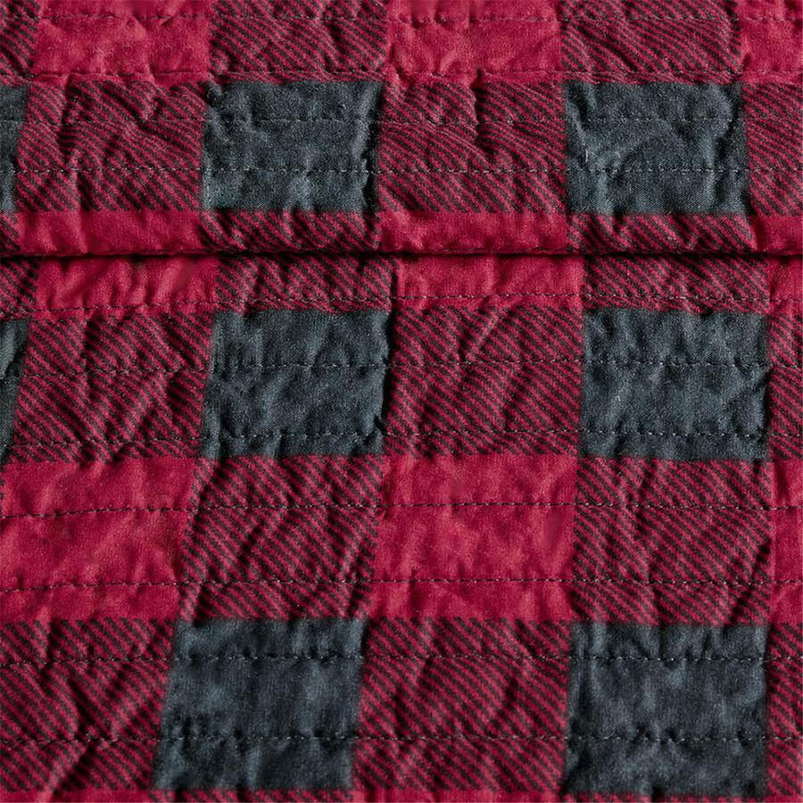 Check Lodge/Cabin Oversized Quilt Mini Set Full/Queen Red Olliix.com