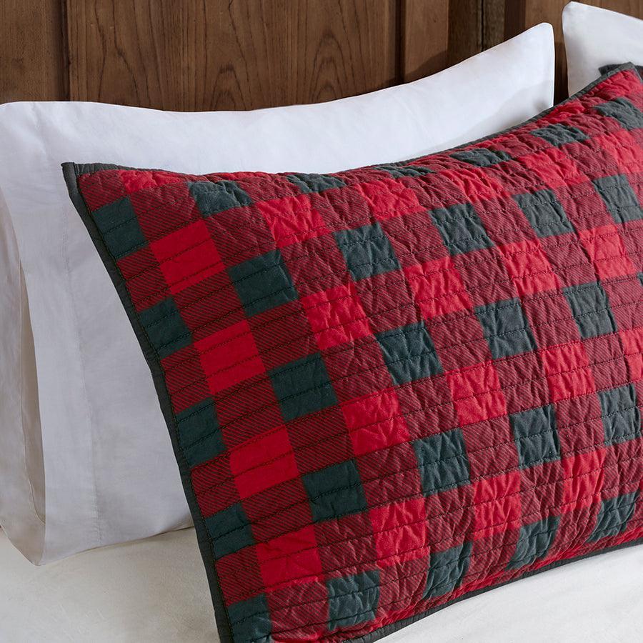 Check Lodge/Cabin Oversized Quilt Mini Set Full/Queen Red Olliix.com