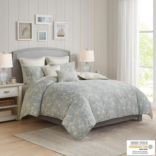 Chelsea Full/Queen 3 Piece Duvet Cover Set Blue Olliix.com