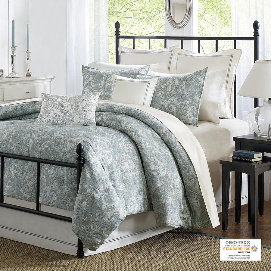 Chelsea Full/Queen 3 Piece Duvet Cover Set Blue Olliix.com