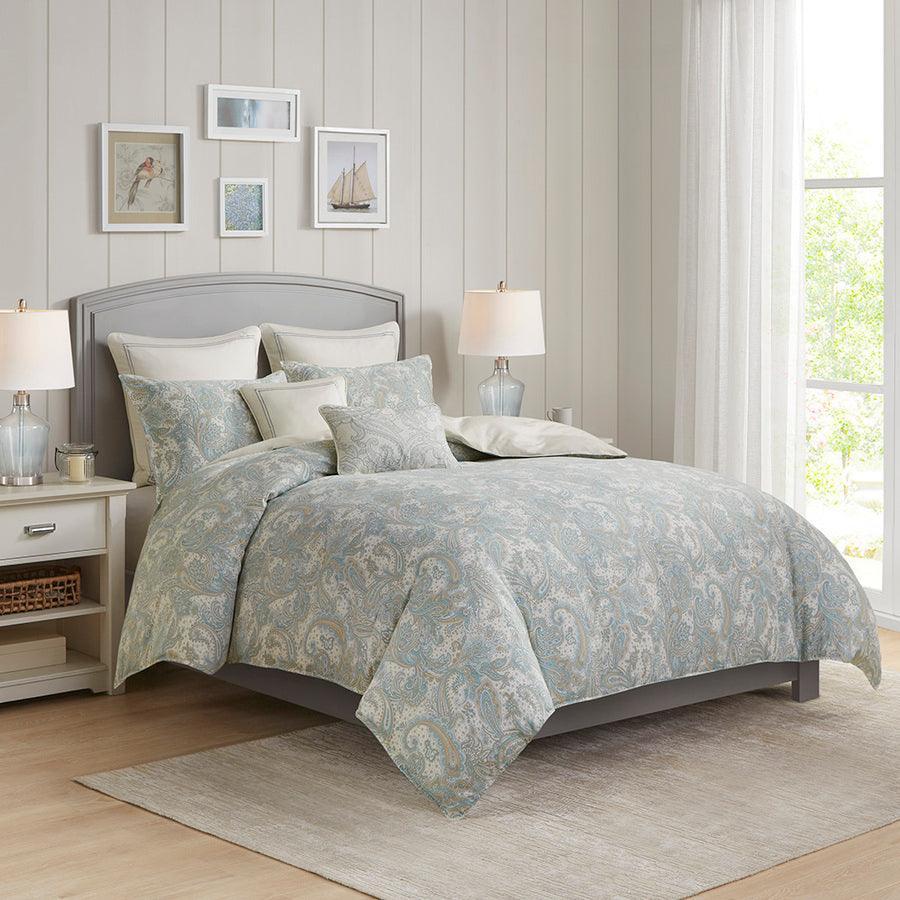 Chelsea Full/Queen 3 Piece Duvet Cover Set Blue Olliix.com