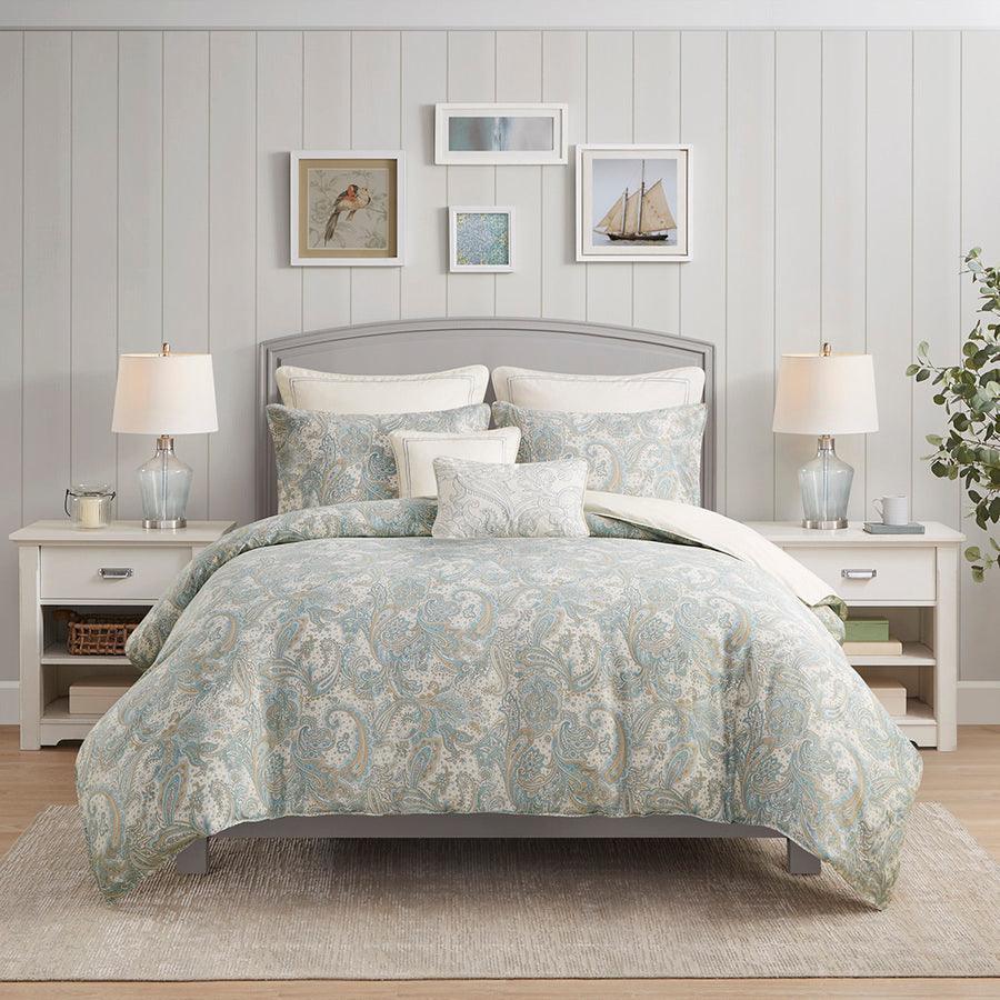 Chelsea Full/Queen 3 Piece Duvet Cover Set Blue Olliix.com