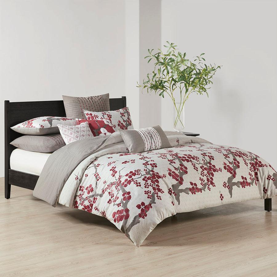 Cherry Blossom Euro Sham Gray Olliix.com