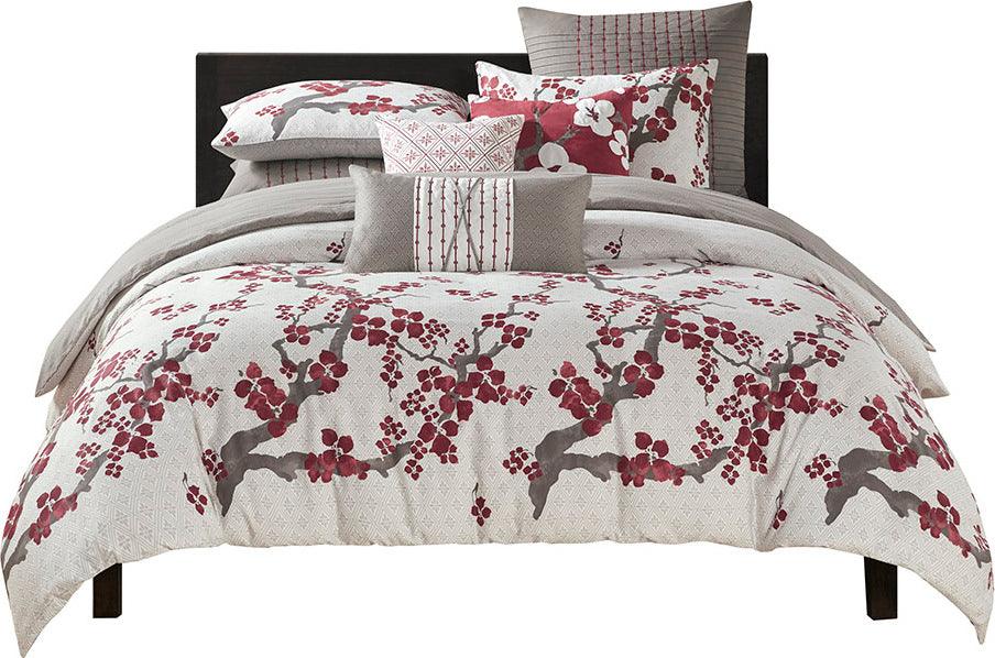 Cherry Shabby Chic Blossom Comforter Mini Set Multi King Olliix.com