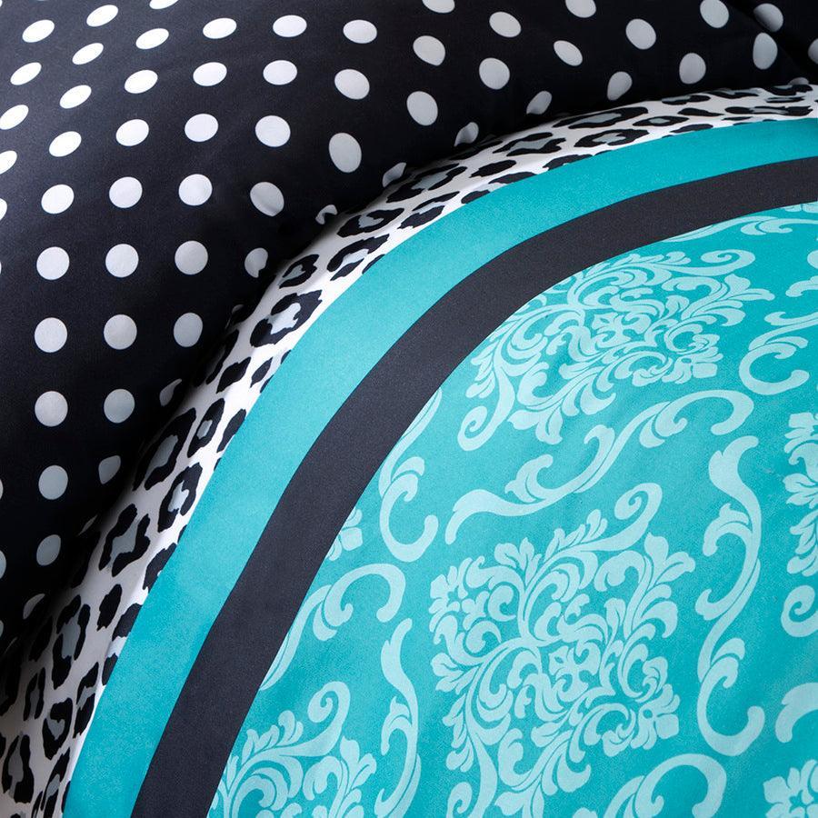 Chloe 20"D Comforter Set Teal Twin/Twin XL Olliix.com