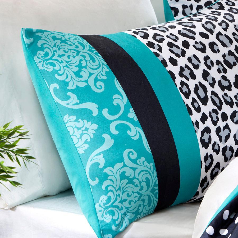 Chloe 20"D Comforter Set Teal Twin/Twin XL Olliix.com