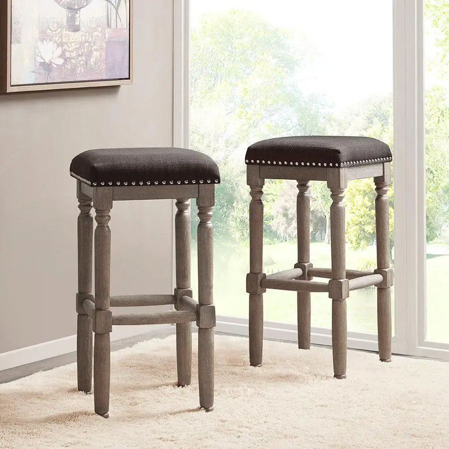Cirque Bar Stool Set of 2 Gray Olliix.com