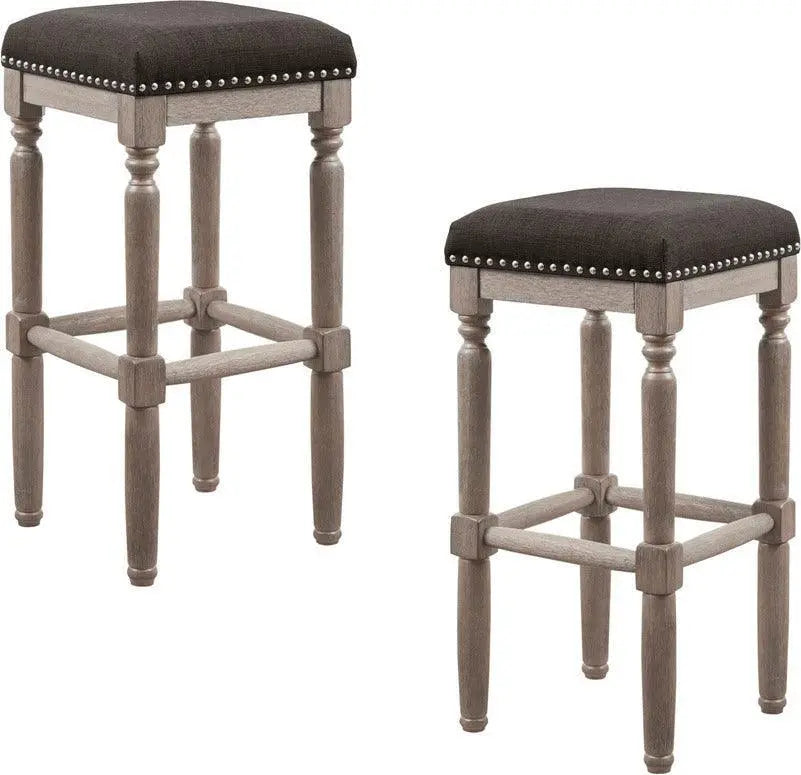 Cirque Bar Stool Set of 2 Gray Olliix.com